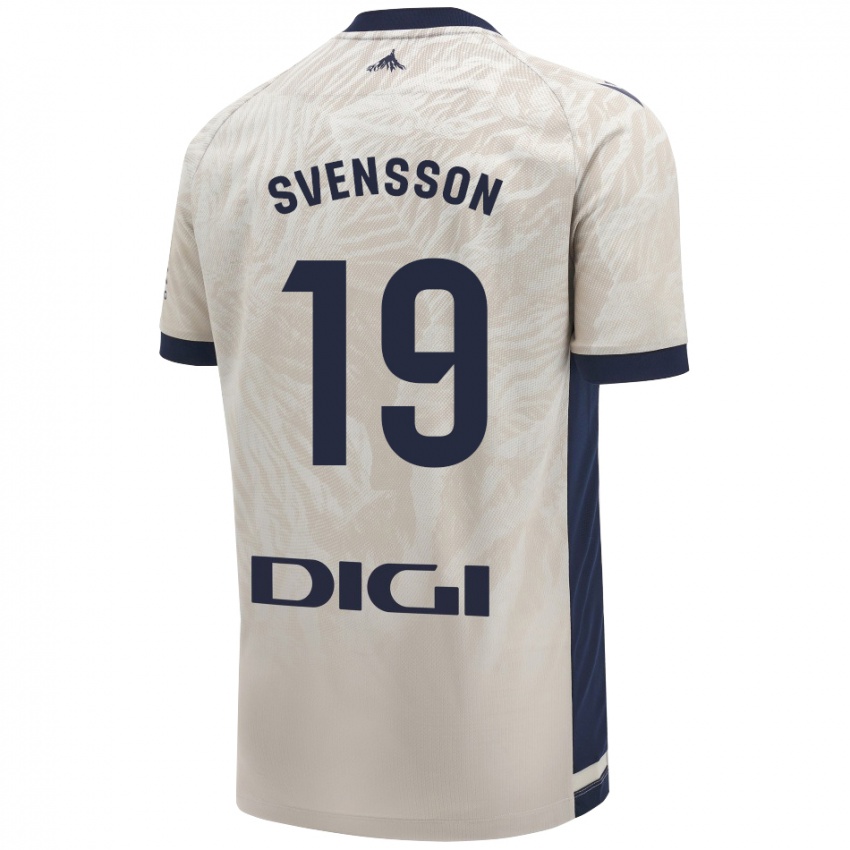 Niño Camiseta Max Svensson #19 Gris Claro 2ª Equipación 2024/25 La Camisa Argentina