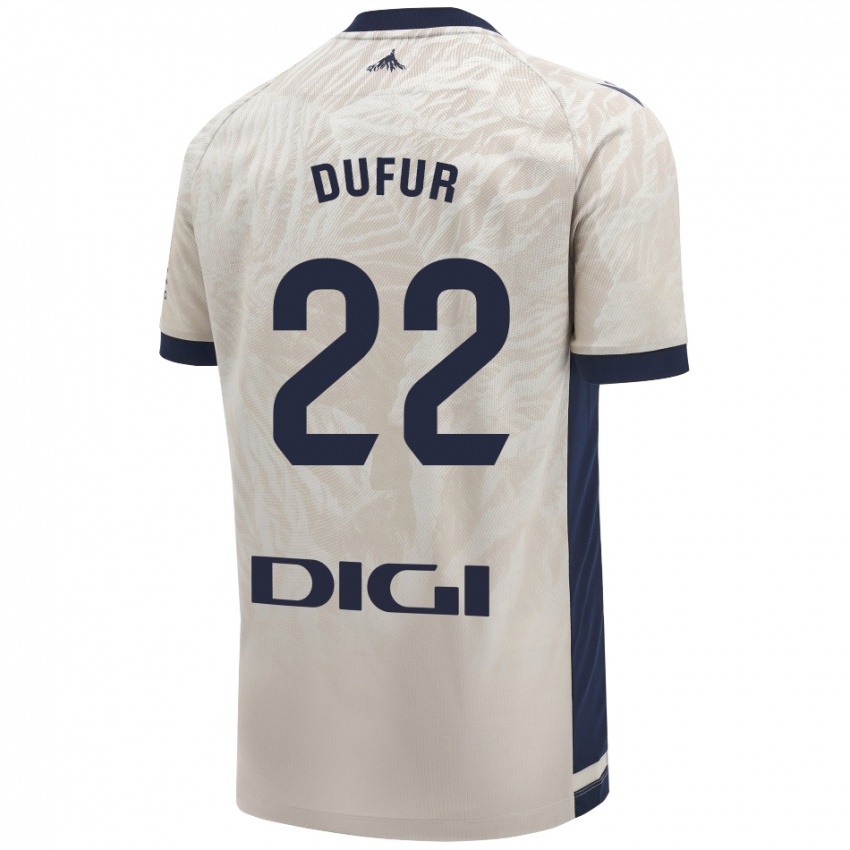 Niño Camiseta Ander Dufur #22 Gris Claro 2ª Equipación 2024/25 La Camisa Argentina