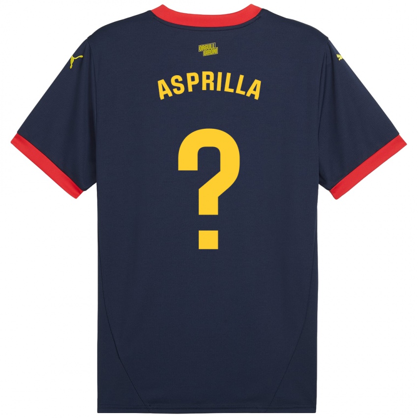 Niño Camiseta Yáser Asprilla #0 Azul Marino Rojo 2ª Equipación 2024/25 La Camisa Argentina