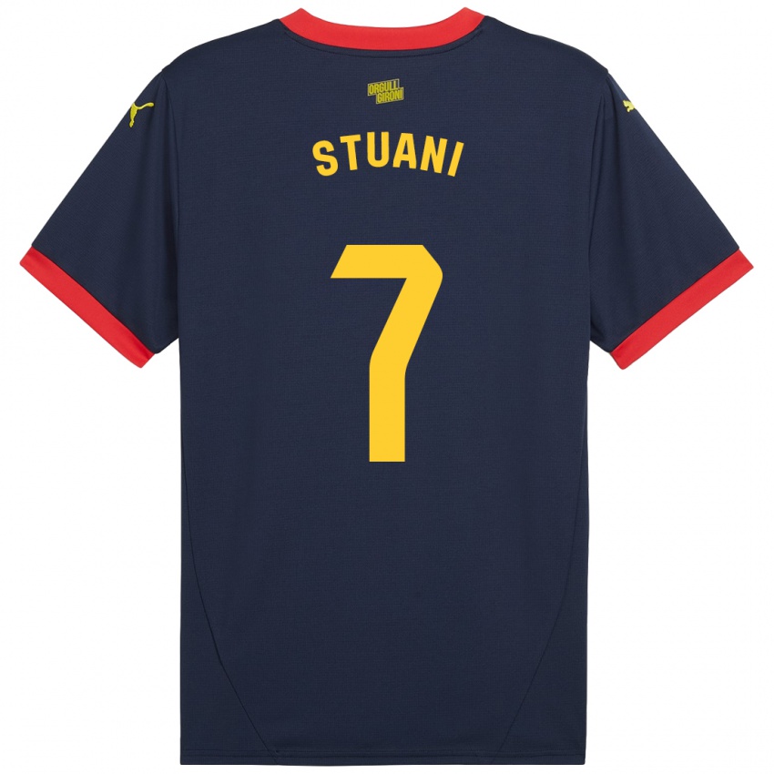 Niño Camiseta Cristhian Stuani #7 Azul Marino Rojo 2ª Equipación 2024/25 La Camisa Argentina