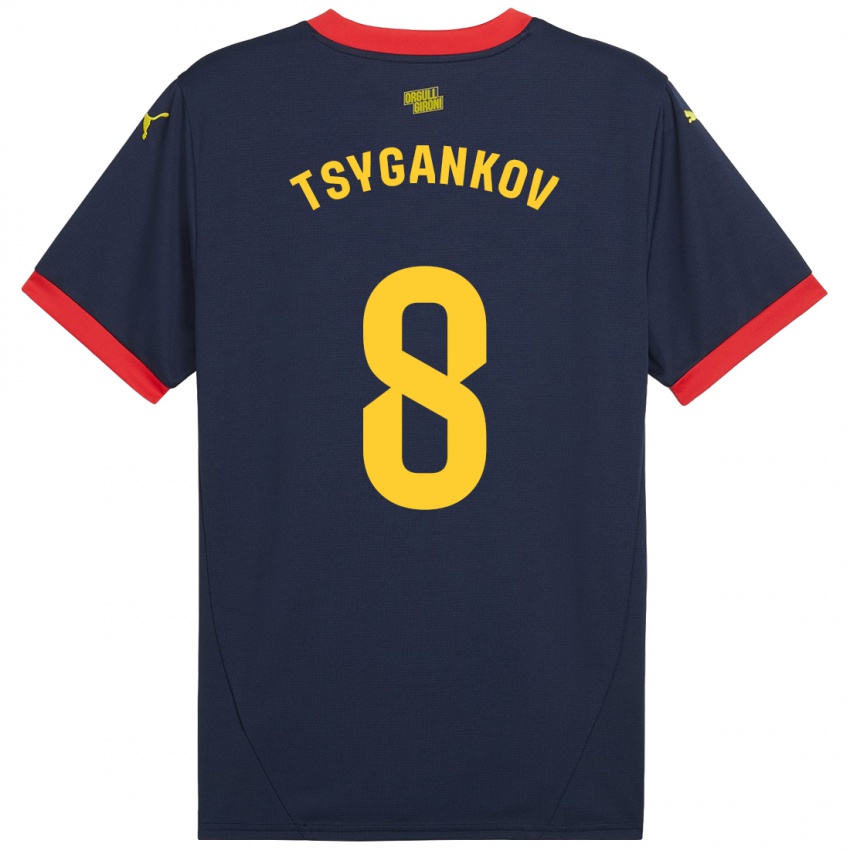 Niño Camiseta Viktor Tsygankov #8 Azul Marino Rojo 2ª Equipación 2024/25 La Camisa Argentina