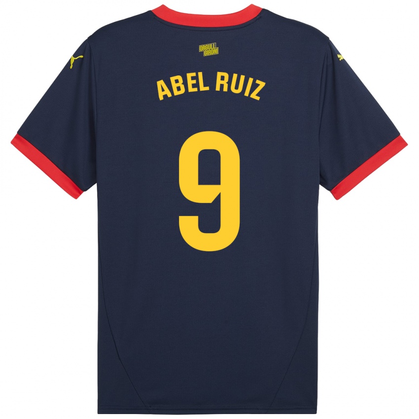 Niño Camiseta Abel Ruiz #9 Azul Marino Rojo 2ª Equipación 2024/25 La Camisa Argentina