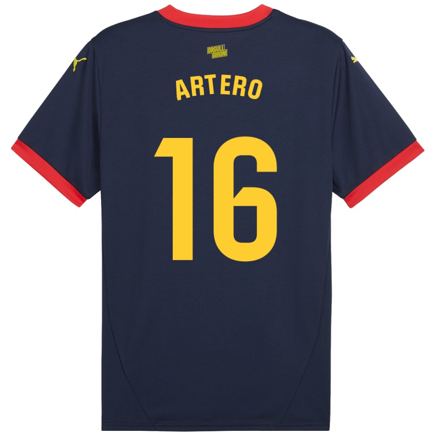 Niño Camiseta Ricard Artero #16 Azul Marino Rojo 2ª Equipación 2024/25 La Camisa Argentina