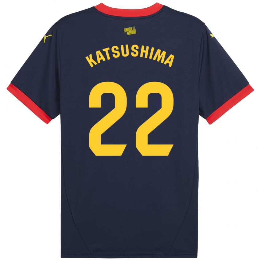 Niño Camiseta Shinnosuke Katsushima #22 Azul Marino Rojo 2ª Equipación 2024/25 La Camisa Argentina