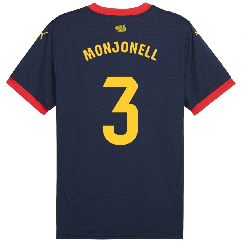 Niño Camiseta Eric Monjonell #3 Azul Marino Rojo 2ª Equipación 2024/25 La Camisa Argentina