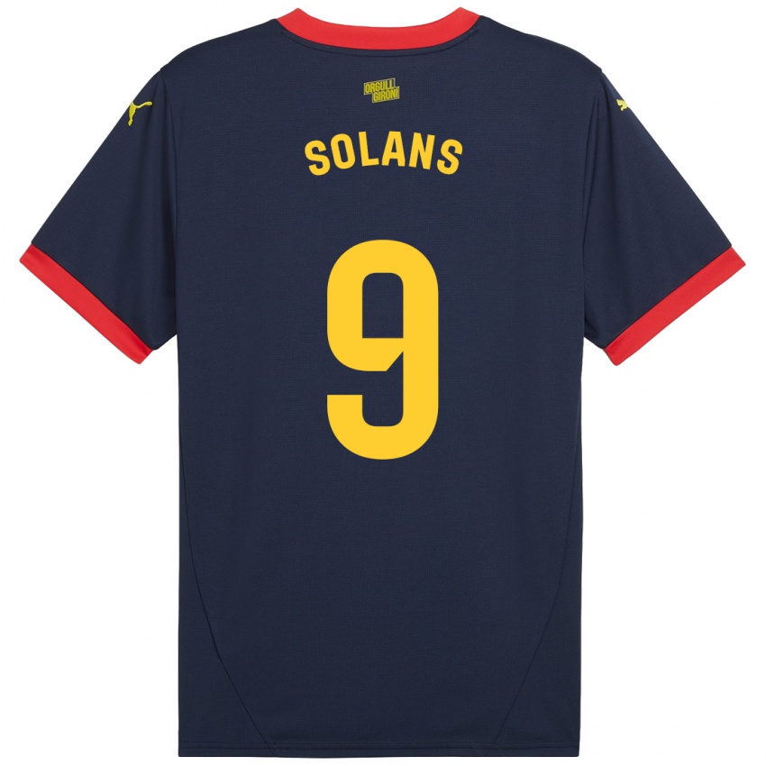 Niño Camiseta Sergi Solans #9 Azul Marino Rojo 2ª Equipación 2024/25 La Camisa Argentina