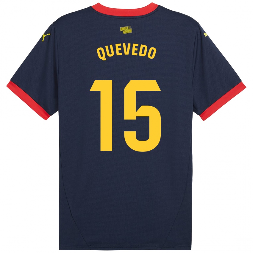 Niño Camiseta Erik Quevedo #15 Azul Marino Rojo 2ª Equipación 2024/25 La Camisa Argentina