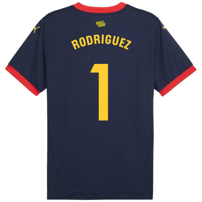 Niño Camiseta Maria Rodríguez #1 Azul Marino Rojo 2ª Equipación 2024/25 La Camisa Argentina