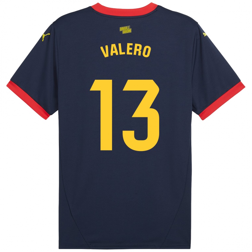 Niño Camiseta Eliana Valero #13 Azul Marino Rojo 2ª Equipación 2024/25 La Camisa Argentina