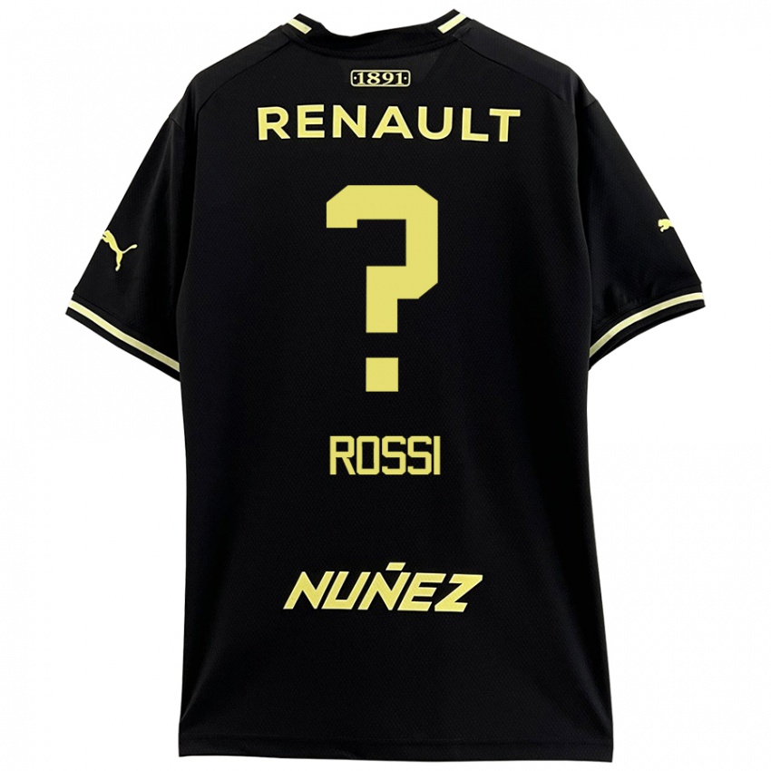 Niño Camiseta Nicolás Rossi #0 Negro Amarillo 2ª Equipación 2024/25 La Camisa Argentina