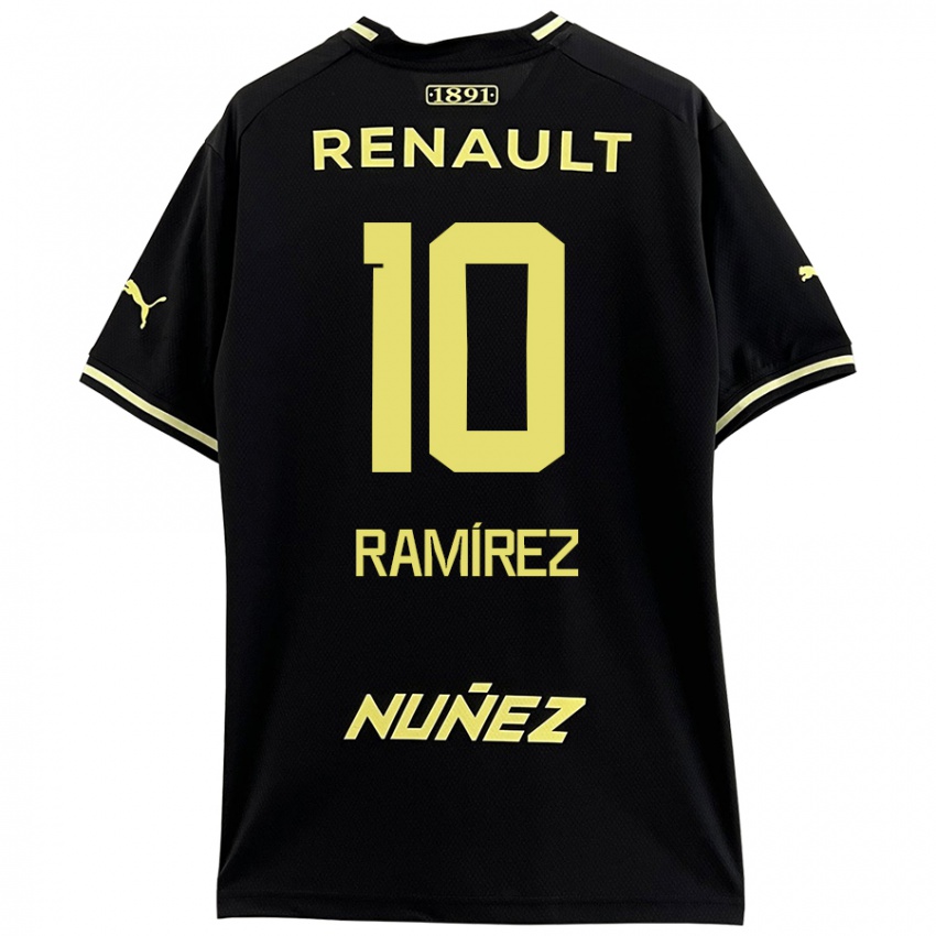 Niño Camiseta Gastón Ramírez #10 Negro Amarillo 2ª Equipación 2024/25 La Camisa Argentina