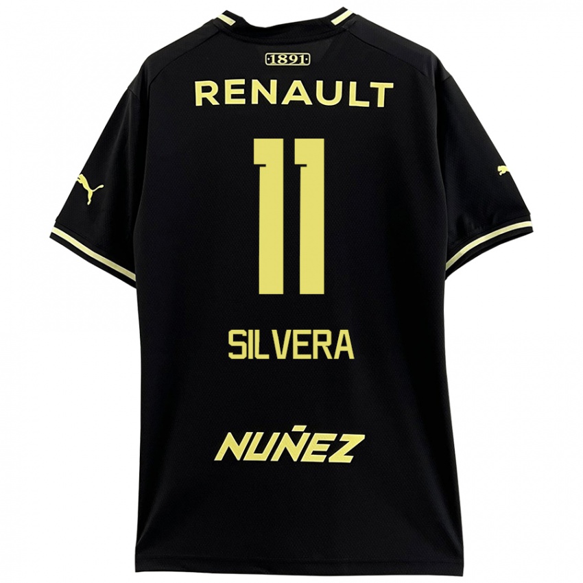 Niño Camiseta Maximiliano Silvera #11 Negro Amarillo 2ª Equipación 2024/25 La Camisa Argentina