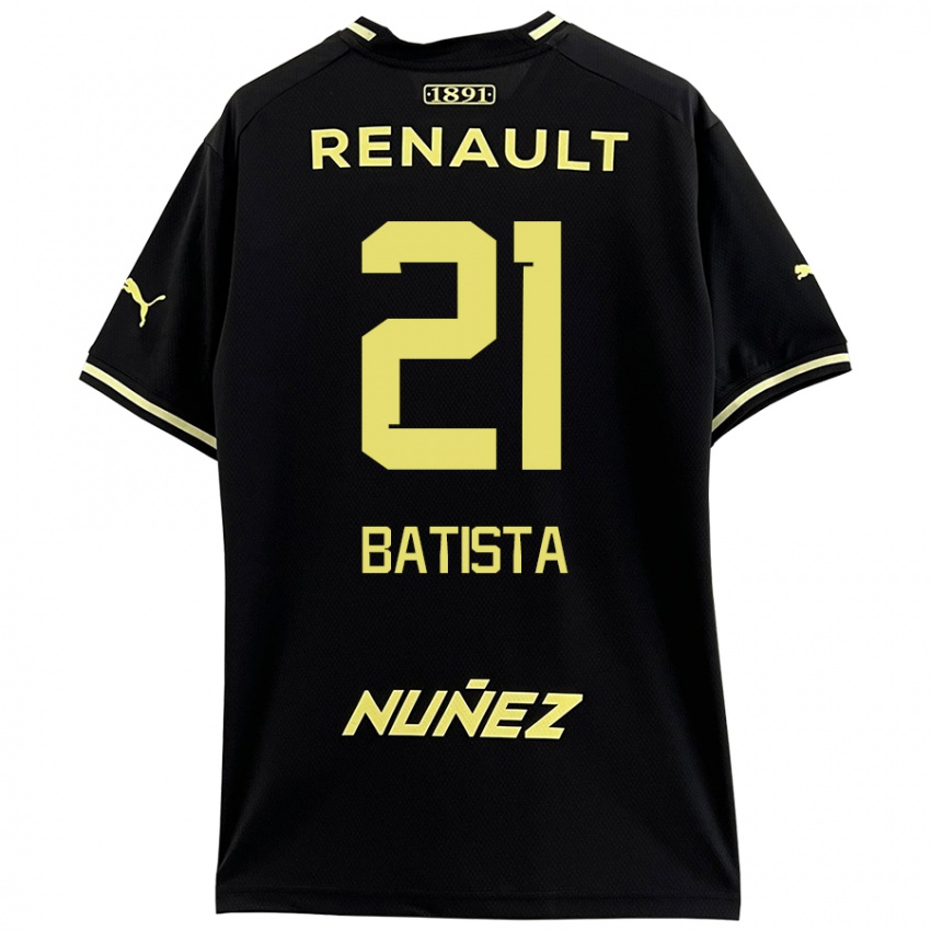 Niño Camiseta Facundo Batista #21 Negro Amarillo 2ª Equipación 2024/25 La Camisa Argentina