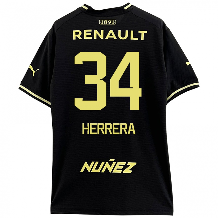 Niño Camiseta Nahuel Herrera #34 Negro Amarillo 2ª Equipación 2024/25 La Camisa Argentina