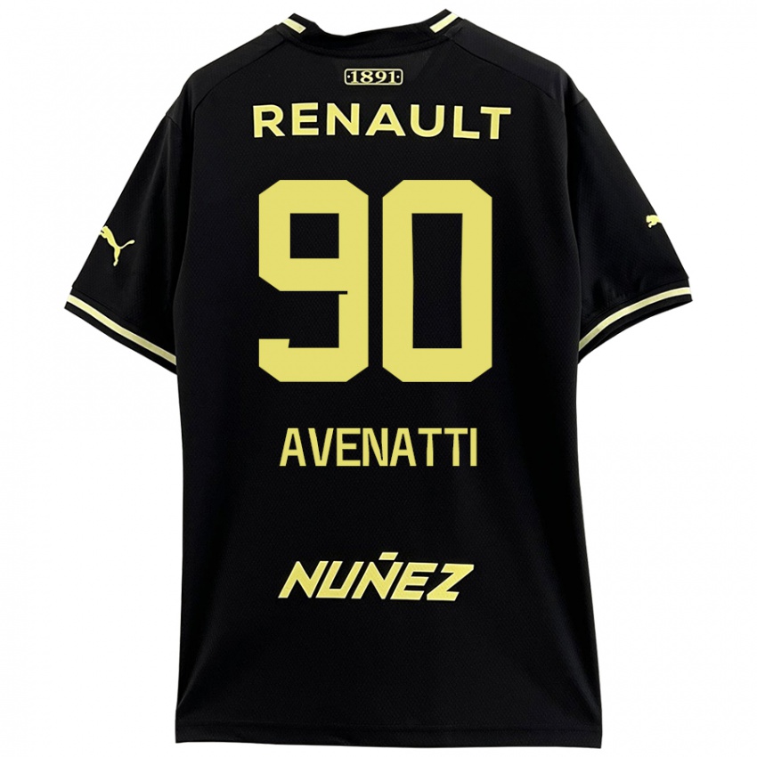 Niño Camiseta Felipe Avenatti #90 Negro Amarillo 2ª Equipación 2024/25 La Camisa Argentina