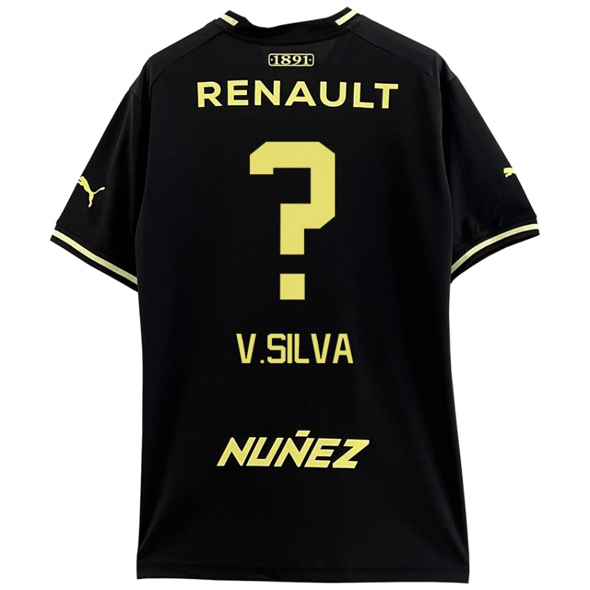 Niño Camiseta Valentín Silva #0 Negro Amarillo 2ª Equipación 2024/25 La Camisa Argentina