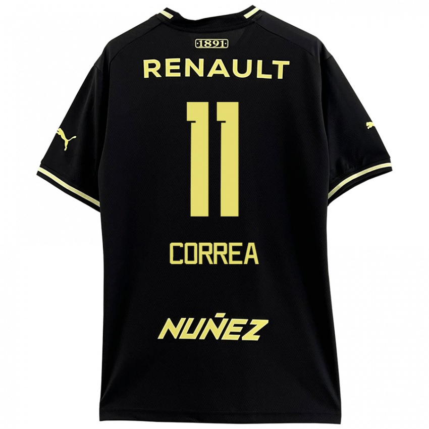 Niño Camiseta Franco Correa #11 Negro Amarillo 2ª Equipación 2024/25 La Camisa Argentina