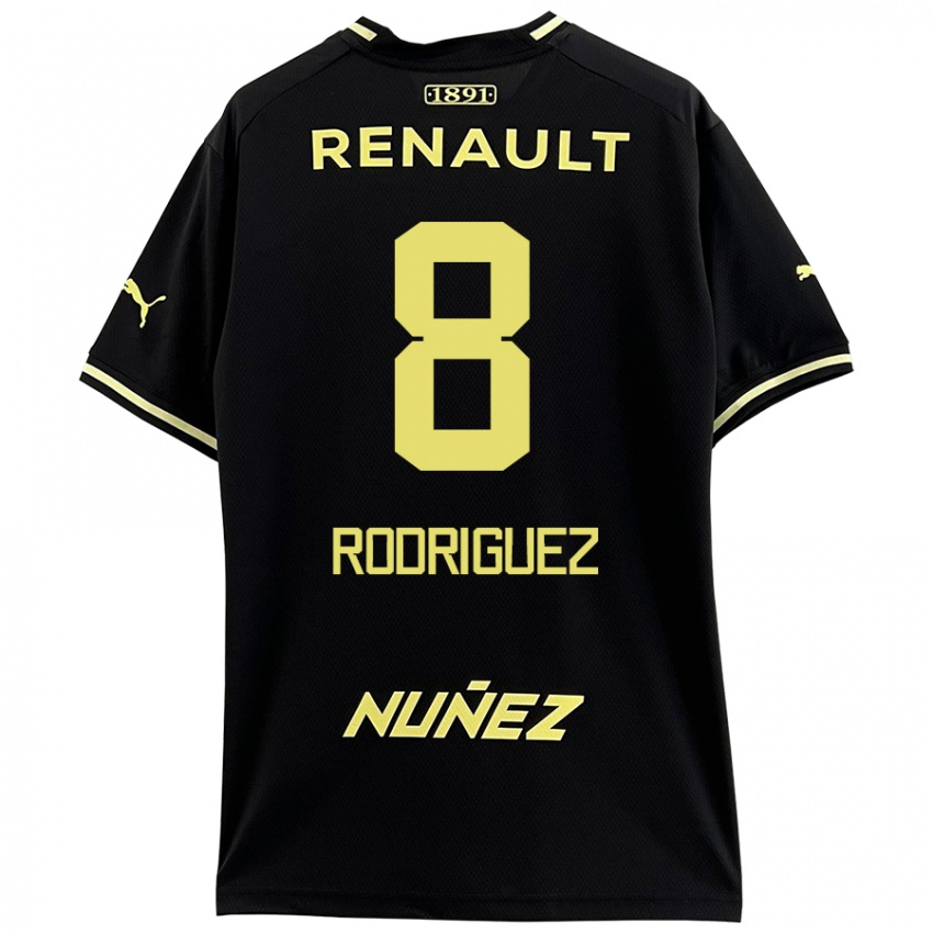 Niño Camiseta Sebastián Rodríguez #8 Negro Amarillo 2ª Equipación 2024/25 La Camisa Argentina