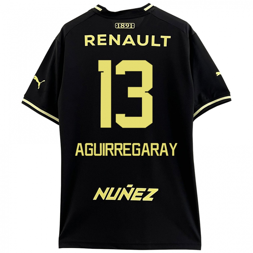 Niño Camiseta Matías Aguirregaray #13 Negro Amarillo 2ª Equipación 2024/25 La Camisa Argentina