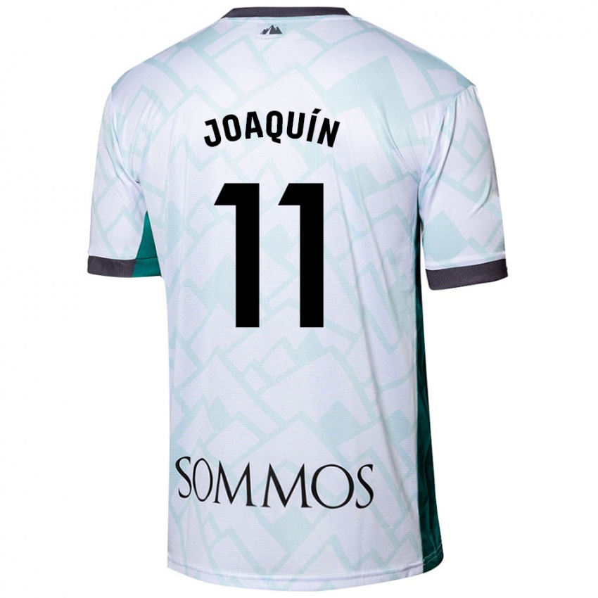 Niño Camiseta Joaquin Munoz #11 Blanco Verde 2ª Equipación 2024/25 La Camisa Argentina