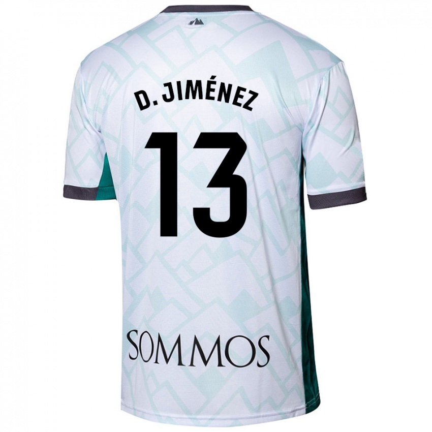 Niño Camiseta Dani Jiménez #13 Blanco Verde 2ª Equipación 2024/25 La Camisa Argentina