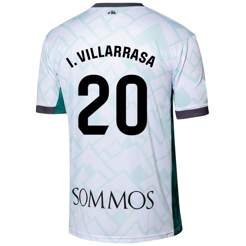 Niño Camiseta Ignasi Vilarrasa #20 Blanco Verde 2ª Equipación 2024/25 La Camisa Argentina