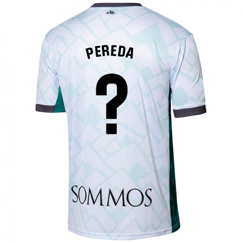 Niño Camiseta Adrián Pereda #0 Blanco Verde 2ª Equipación 2024/25 La Camisa Argentina