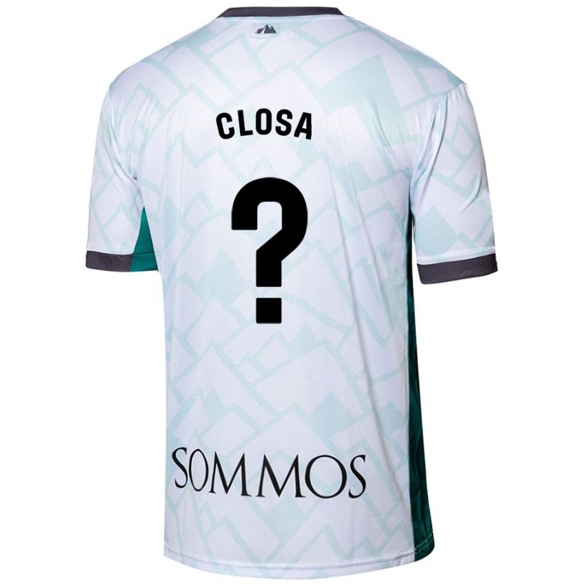 Niño Camiseta Marc Closa #0 Blanco Verde 2ª Equipación 2024/25 La Camisa Argentina