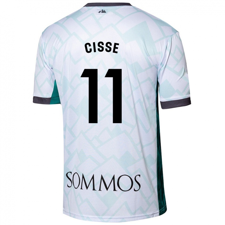 Niño Camiseta Bakary Cissé #11 Blanco Verde 2ª Equipación 2024/25 La Camisa Argentina