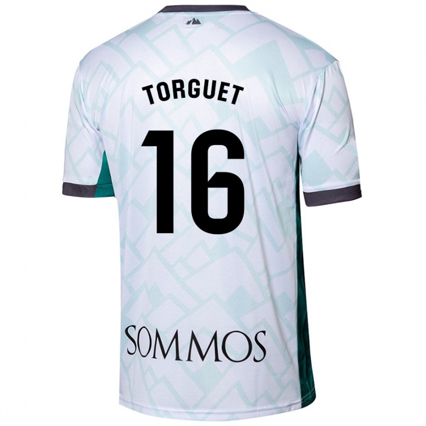 Niño Camiseta Miguel Torguet #16 Blanco Verde 2ª Equipación 2024/25 La Camisa Argentina