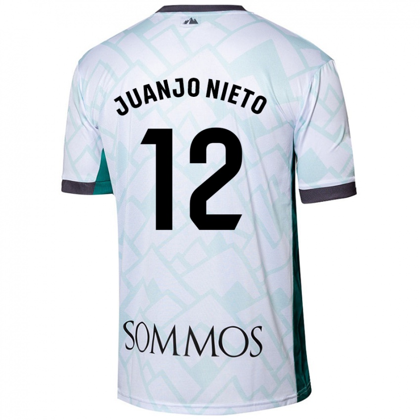 Niño Camiseta Juanjo Nieto #12 Blanco Verde 2ª Equipación 2024/25 La Camisa Argentina