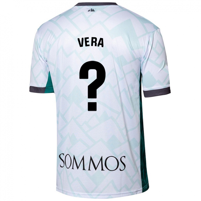 Niño Camiseta Ángel Vera #0 Blanco Verde 2ª Equipación 2024/25 La Camisa Argentina