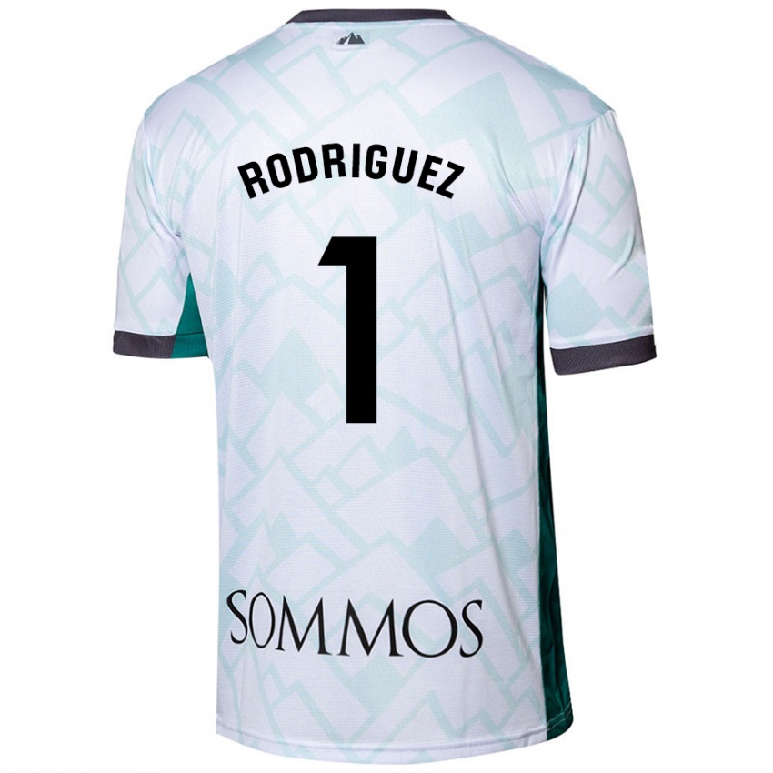 Niño Camiseta Nuria Rodríguez #1 Blanco Verde 2ª Equipación 2024/25 La Camisa Argentina