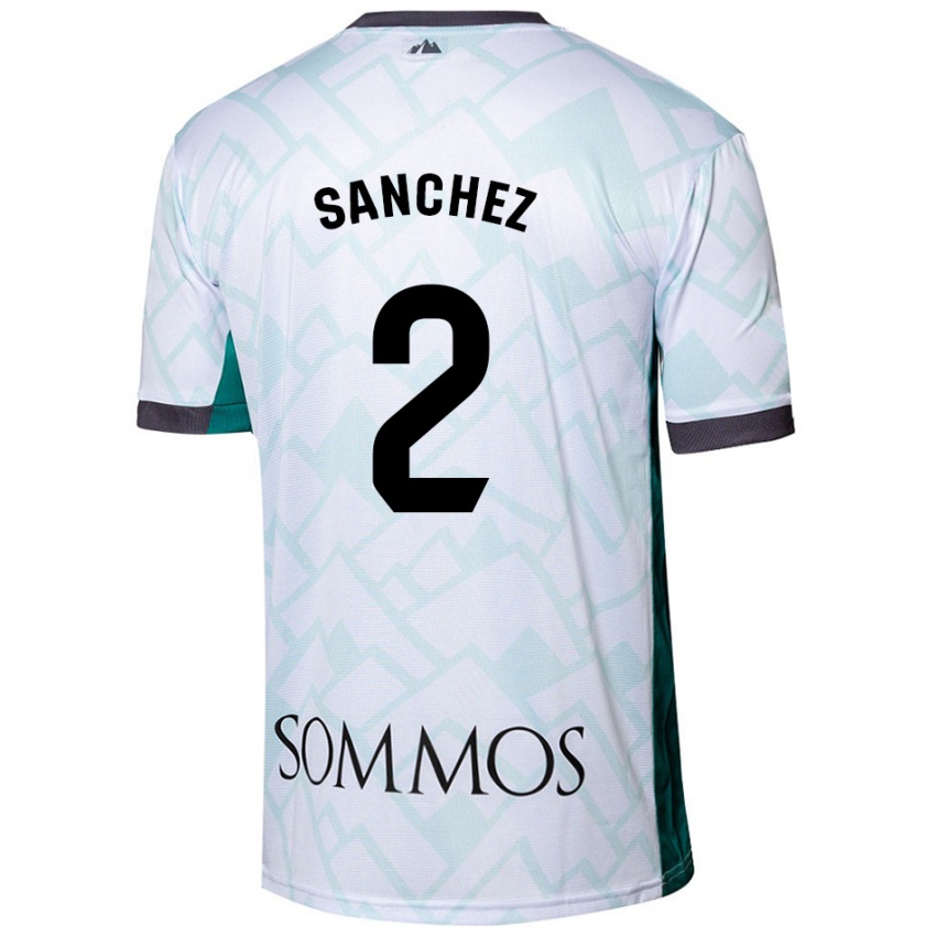 Niño Camiseta Paz Sánchez #2 Blanco Verde 2ª Equipación 2024/25 La Camisa Argentina