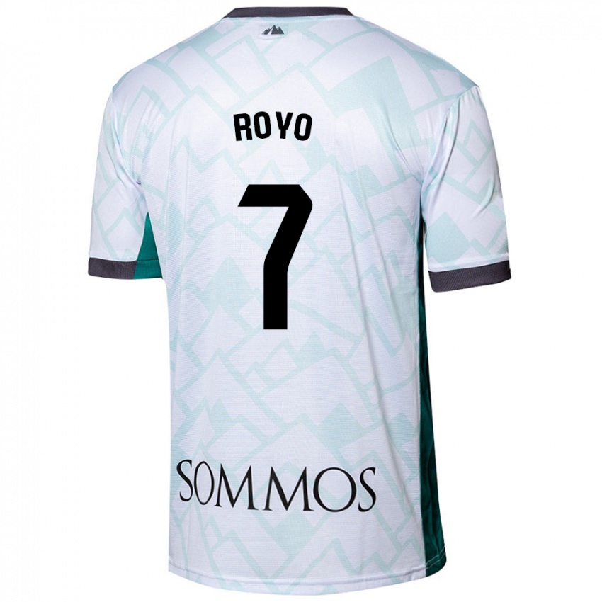 Niño Camiseta Laura Royo #7 Blanco Verde 2ª Equipación 2024/25 La Camisa Argentina