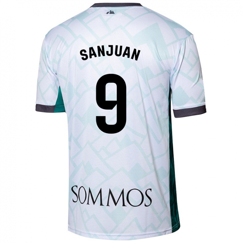 Niño Camiseta Royo Sanjuan #9 Blanco Verde 2ª Equipación 2024/25 La Camisa Argentina