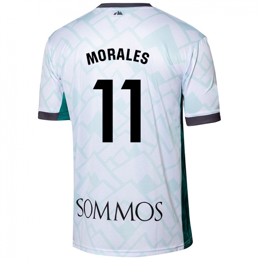 Niño Camiseta Carolina Morales #11 Blanco Verde 2ª Equipación 2024/25 La Camisa Argentina