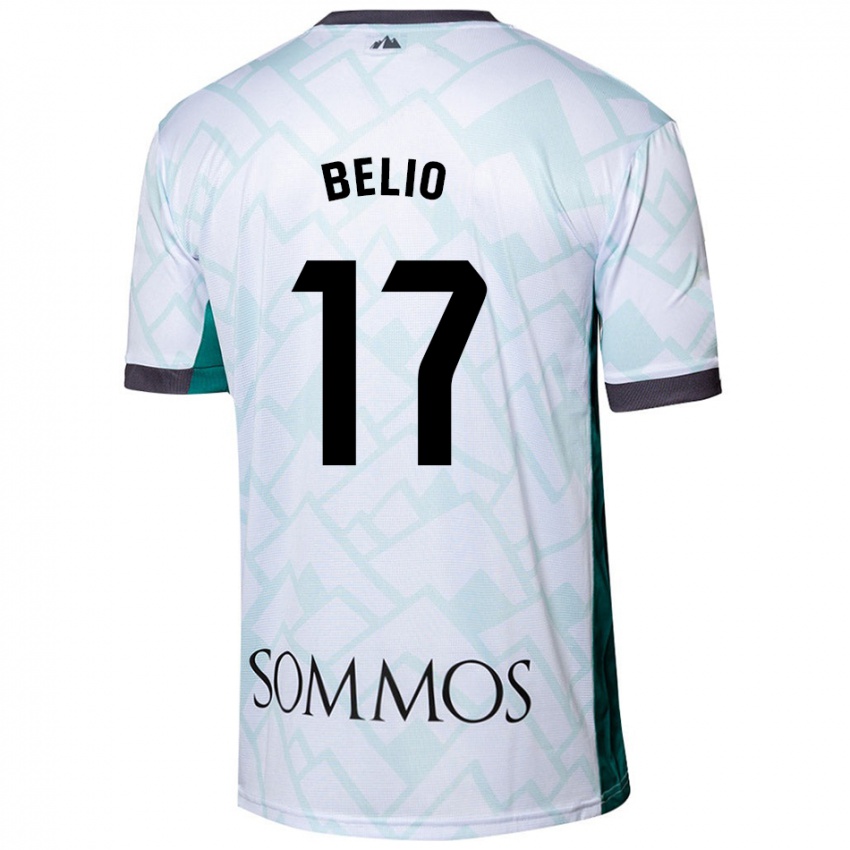 Niño Camiseta Marta Belio #17 Blanco Verde 2ª Equipación 2024/25 La Camisa Argentina