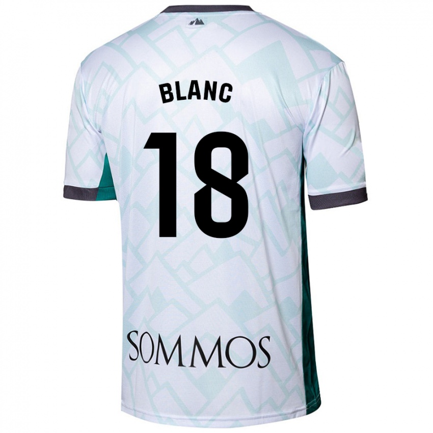 Niño Camiseta Laia Blanc #18 Blanco Verde 2ª Equipación 2024/25 La Camisa Argentina