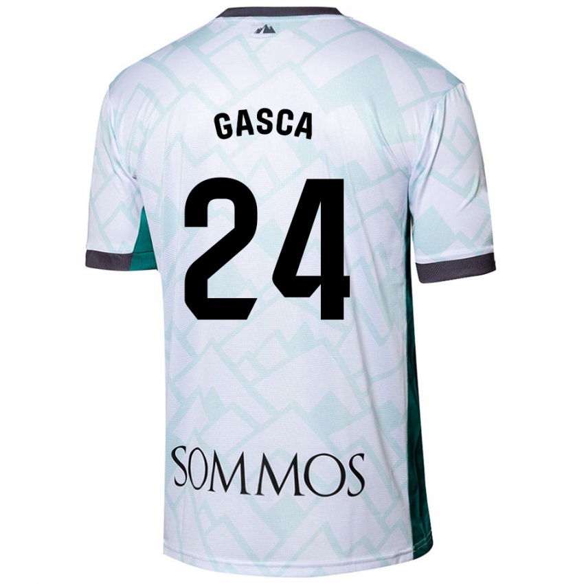 Niño Camiseta Verónica Gasca #24 Blanco Verde 2ª Equipación 2024/25 La Camisa Argentina