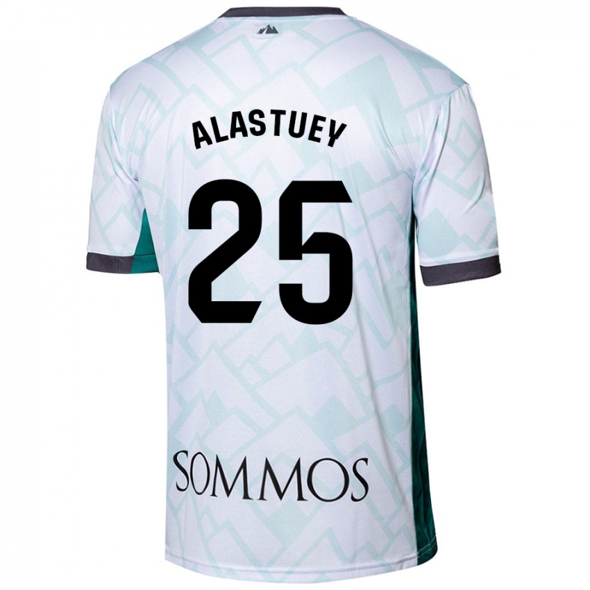 Niño Camiseta Martina Alastuey #25 Blanco Verde 2ª Equipación 2024/25 La Camisa Argentina