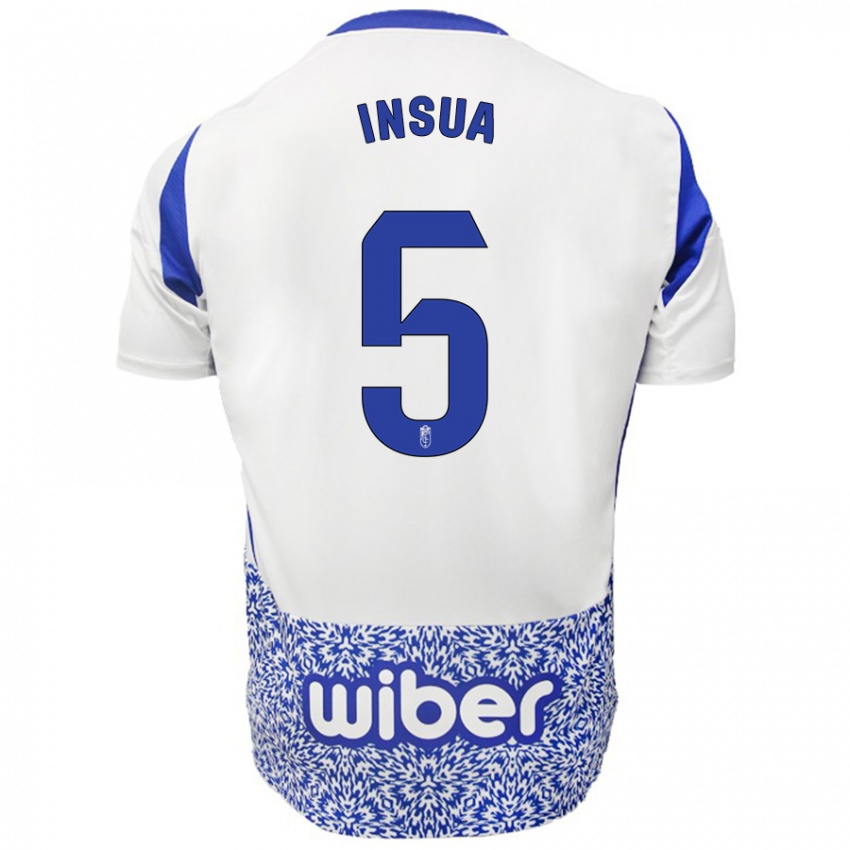 Niño Camiseta Pablo Insua #5 Blanco Azul 2ª Equipación 2024/25 La Camisa Argentina