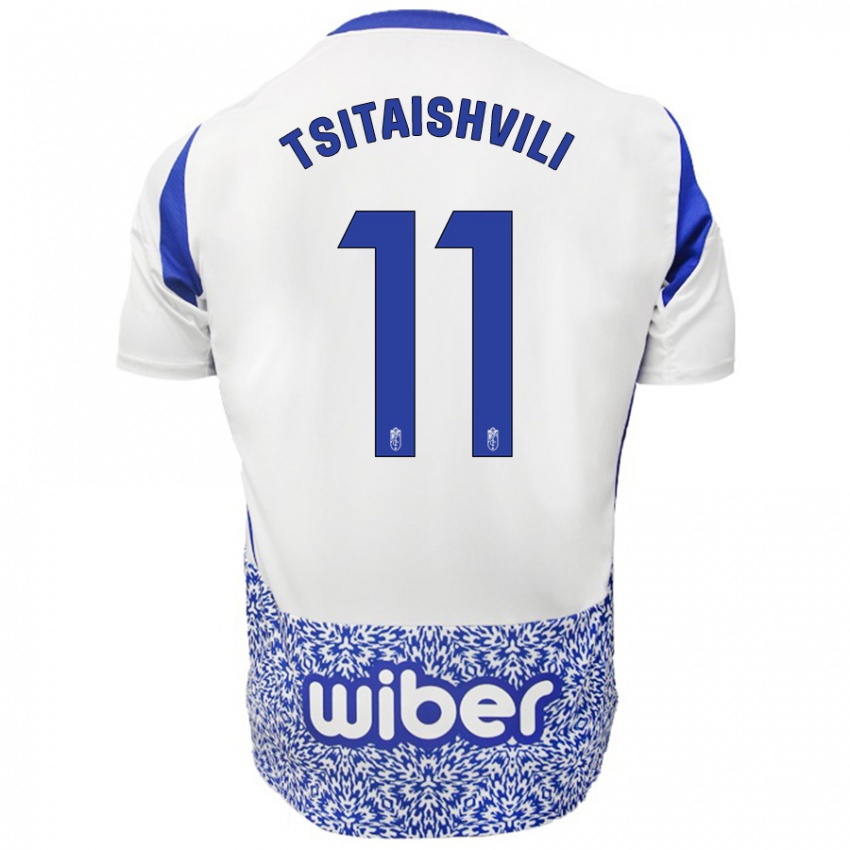 Niño Camiseta Georgiy Tsitaishvili #11 Blanco Azul 2ª Equipación 2024/25 La Camisa Argentina