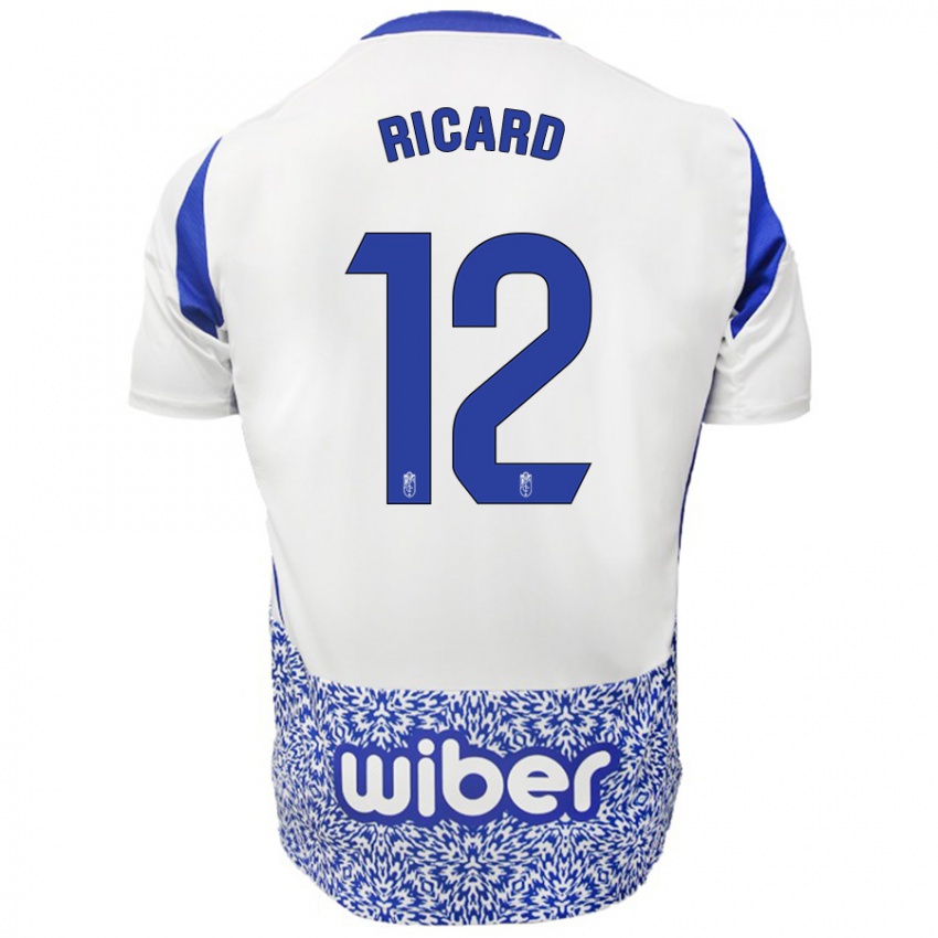 Niño Camiseta Ricard Sanchez #12 Blanco Azul 2ª Equipación 2024/25 La Camisa Argentina