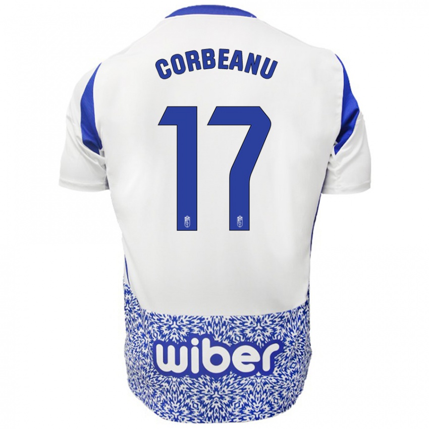 Niño Camiseta Theo Corbeanu #17 Blanco Azul 2ª Equipación 2024/25 La Camisa Argentina