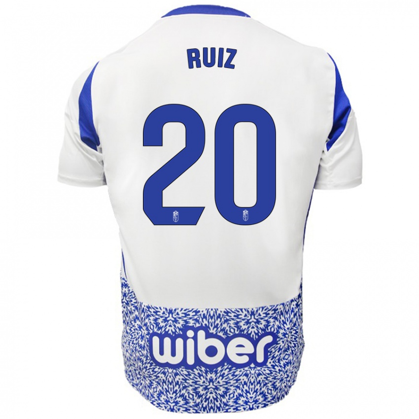 Niño Camiseta Sergio Ruiz #20 Blanco Azul 2ª Equipación 2024/25 La Camisa Argentina