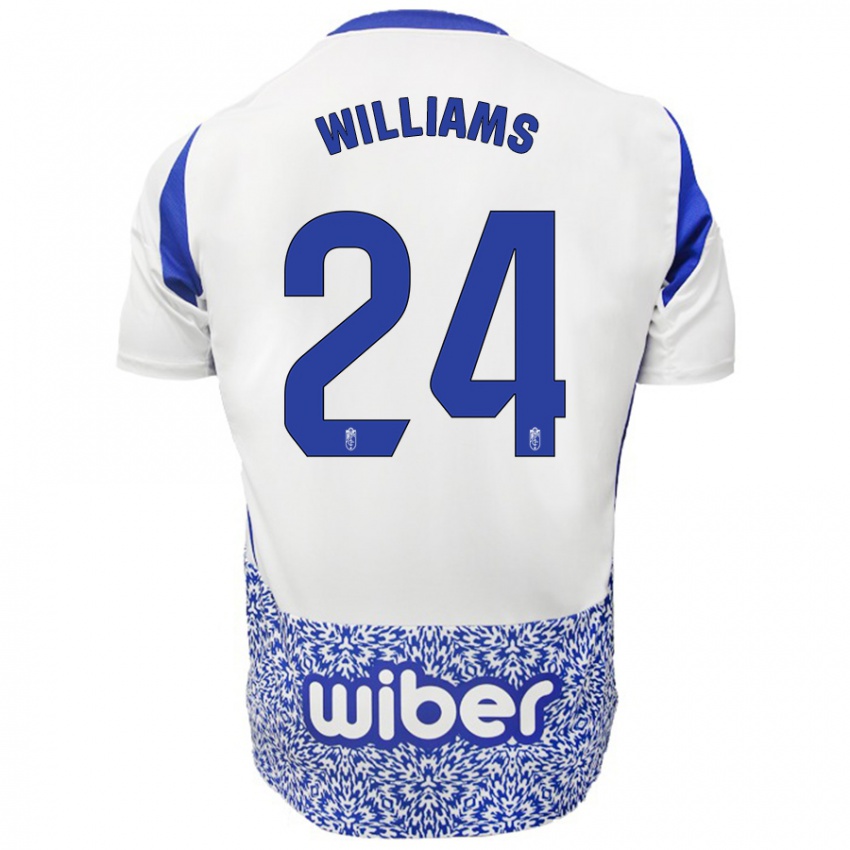 Niño Camiseta Loïc Williams #24 Blanco Azul 2ª Equipación 2024/25 La Camisa Argentina