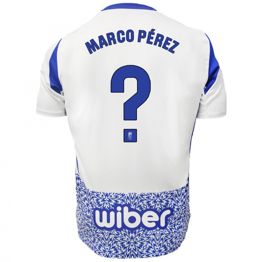 Niño Camiseta Marco Pérez #0 Blanco Azul 2ª Equipación 2024/25 La Camisa Argentina