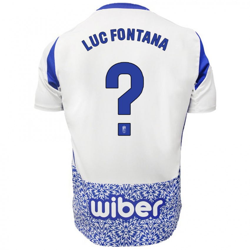 Niño Camiseta Jean Luc Fontana #0 Blanco Azul 2ª Equipación 2024/25 La Camisa Argentina