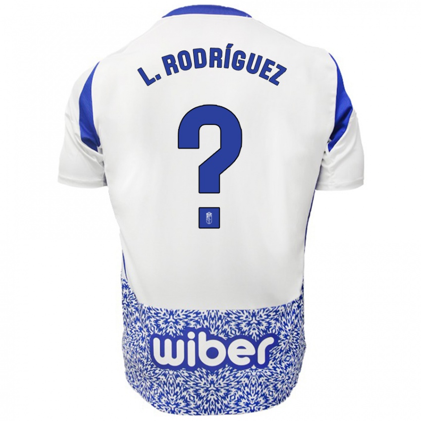 Niño Camiseta Iker López Rodríguez #0 Blanco Azul 2ª Equipación 2024/25 La Camisa Argentina